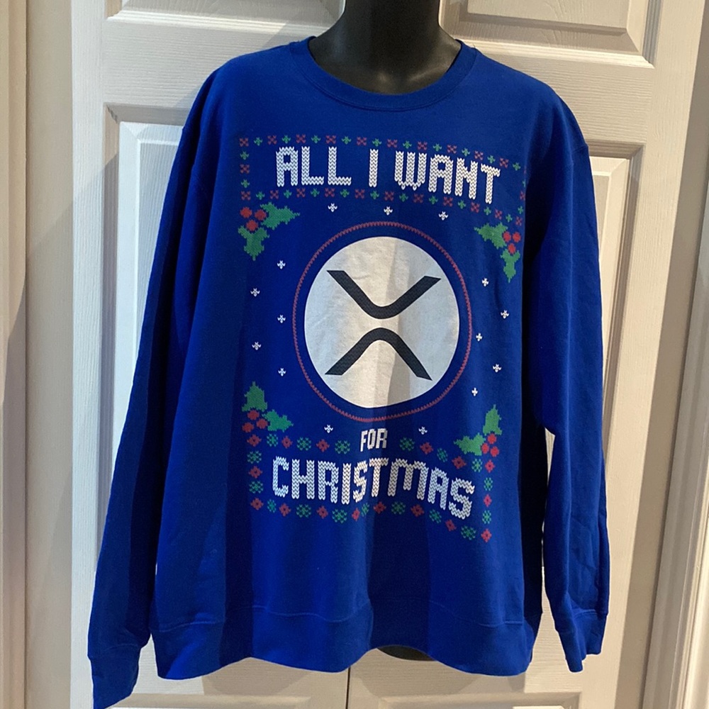 Ugly Christmas Sweater “All I Want For Christmas” Adult Sweatshirt Size XL